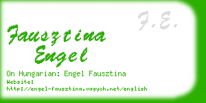 fausztina engel business card